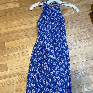 American eagle floral blue dress